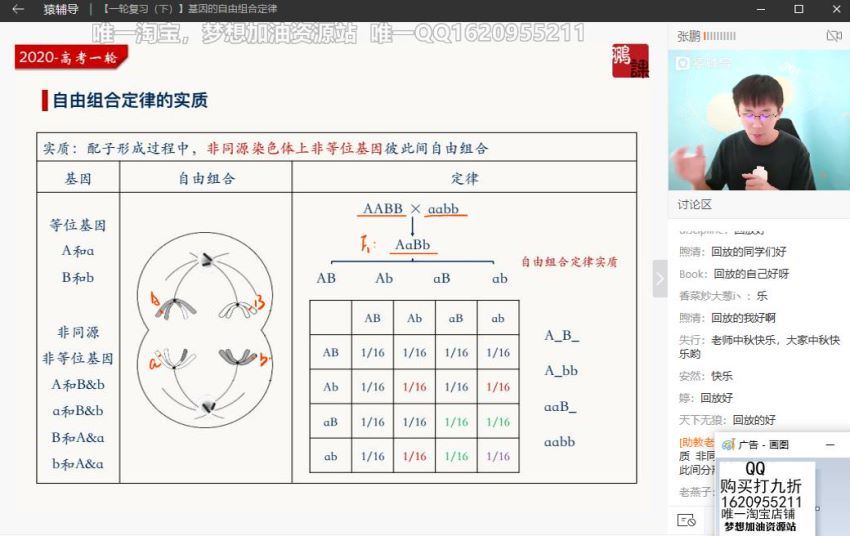 张鹏2020猿辅导高三生物秋季班