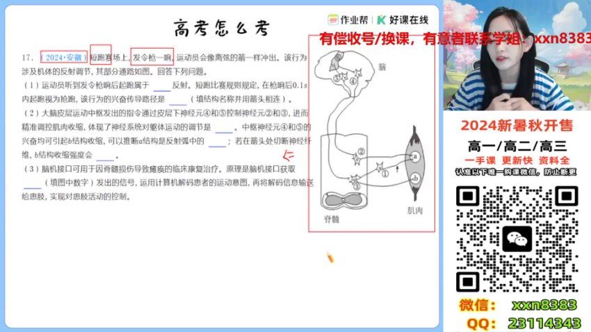 2025高二作业帮生物杨雪【提升班】暑假班