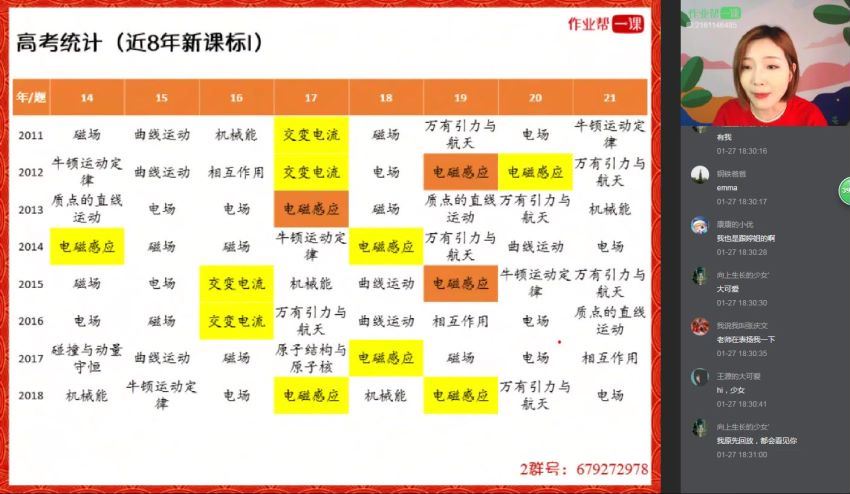 胡婷2019寒假高二物理（选修32）