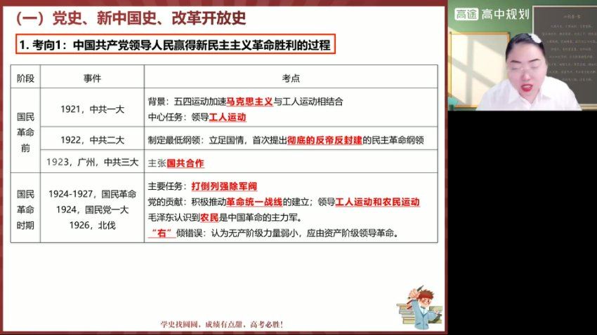 2025高三高途历史贾晨曦点睛班